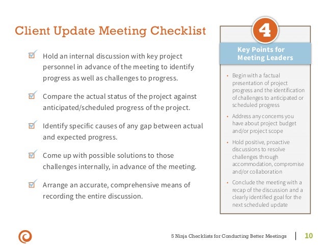 meeting checklist