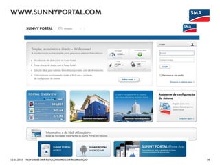WWW.SUNNYPORTAL.COM
12.03.2015 34NOVIDADES SMA AUTOCONSUMO COM ACUMULAÇÃO
 