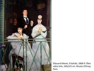 Édouard Manet, O balcão, 1868-9. Óleo
sobre tela, 169x125 cm. Musée d’Orsay,
Paris
 