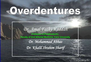 Dr. Amal Fathy Kaddah
Professor of Prosthodontic,
Faculty of Oral &Dental Medicine, Cairo University
Dr. Mohammad Abbas
Dr. Khalil Ibrahim Sharif
 