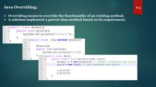 5- Overriding and Abstraction In Java | PPTX | Programming Languages ...