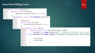 5- Overriding and Abstraction In Java | PPT