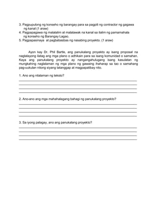 Comprehensive Guide to Writing Academic Project Proposals in Filipino | PDF