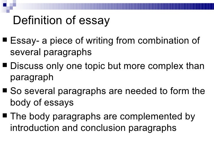 5 para essay structure