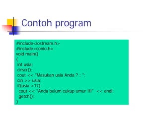 Pernyataan if-else dalam C++ | PDF