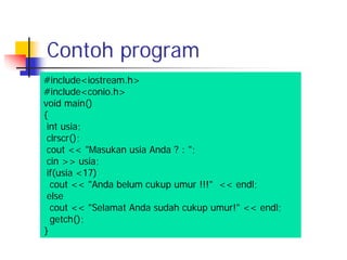 Pernyataan if-else dalam C++ | PDF