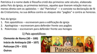 • Constâncio Cloro cessa a perseguição no ocidente
– Galério e Maximino Daia continuam no Oriente
– Edito de 306 obrigava os súditos a sacrificar os cristãos
No Egito cristãos se suicidavam para fugir da tortura e da desonra
• Galério é acometido de por uma terrível doença e em 311 assina um
Edito dando liberdade aos cristãos do seu território.
– Maximino Daia retoma a perseguição no mesmo ano
• Situação em 311
– Oriente: Licínio e Maximino Daia
– Ocidente: Constantino e Maxêncio
• Constantino vs. Maxêncio em 312
– “In hoc signo vincis”
– Após a vitória Constantino beneficia os cristãos.
Estabelecimento da Paz
 