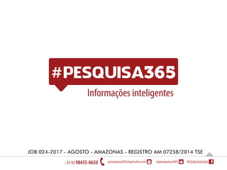 Informações inteligentes
JOB 024-2017 - AGOSTO - AMAZONAS - REGISTRO AM 07258/2014 TSE
 