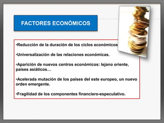 El paso de poblaciones estables a poblaciones conflictivas.