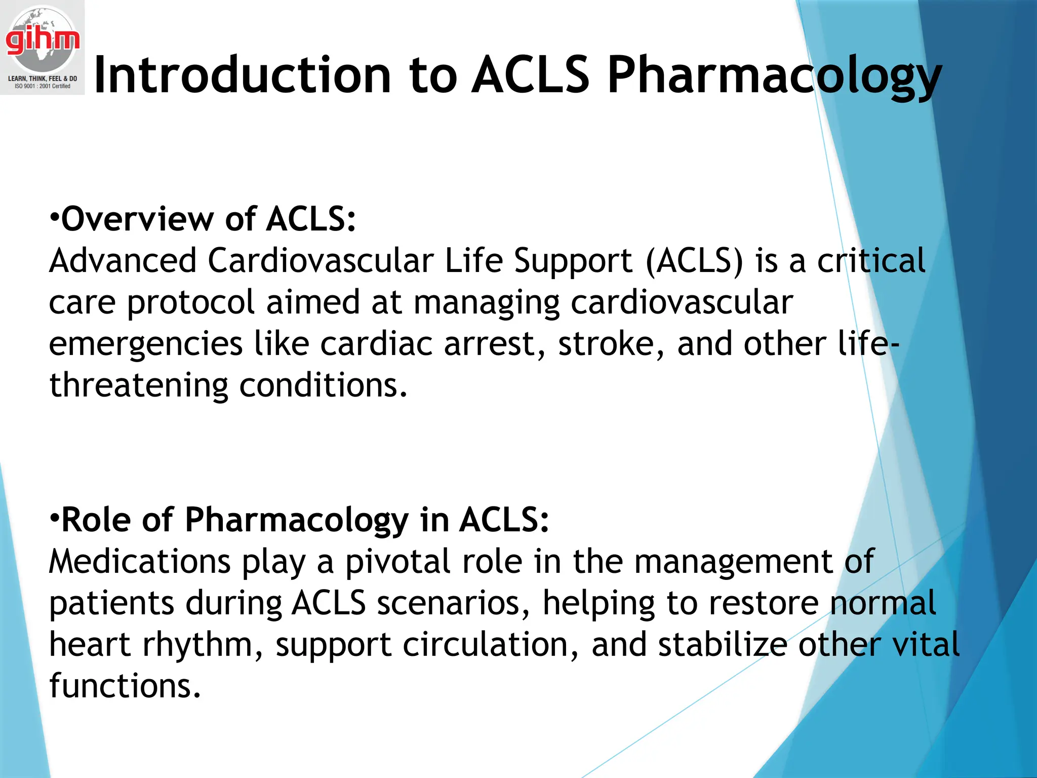 PHARMACOLOGY OF Advance Cardic Life Support | PPTX