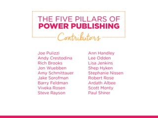 The Five Pillars of Power Publishing 