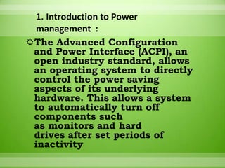 Power Management in Green Computing | PPTX