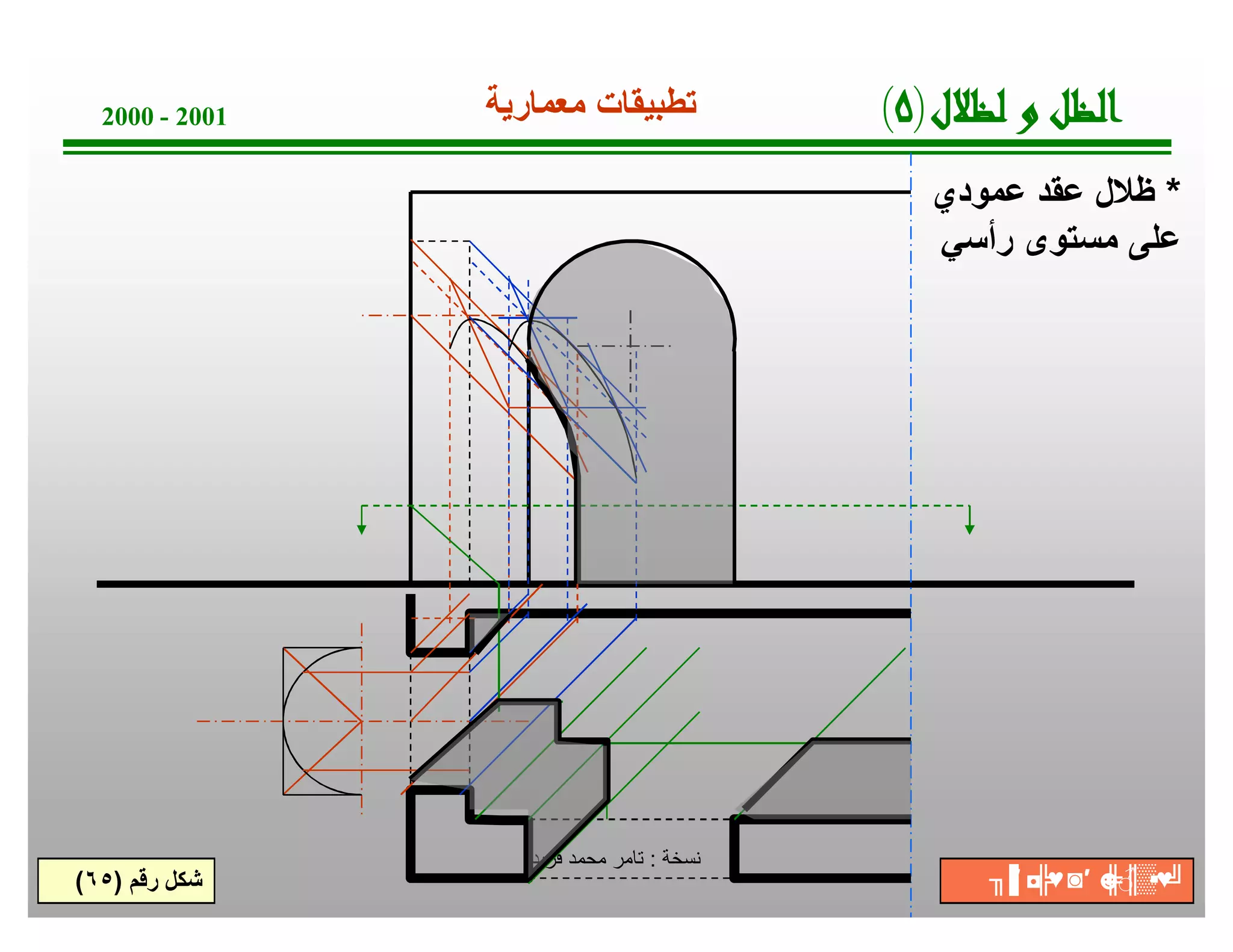 ‫1002 - 0002‬   ‫ﺗطﺑﯾﻘﺎت ﻣﻌﻣﺎرﯾﺔ‬            ‫لﻼﻈﻟ و ﻞﻈﻟا)٥(‬
                                              ‫* ظﻼل ﻋﻘد ﻋﻣودي‬
                                              ‫ﻋﻠﻰ ﻣﺳﺗوى رأﺳﻲ‬




                   ‫ﺔﺧﺳﻧ : ﺗﺎﻣر ﻣﺣﻣد ﻓرﯾد‬
‫ﺷﻛل رﻗم )٥٦(‬                                     ‫▒║ ☻ ′◙ ◘ ╖‬
                                                  ‫♥╠ ′▐‬ ‫╝♥▪ ♂╠‬
 