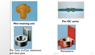 11/09/2025 69
Mini retaining unit
The ‘OL’ series
The Ceka Lo-Cast attachment
with black plate
Red patterns
 