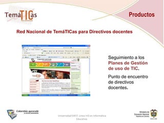 ProductosEdusitio  en el Portal Educativo Colombia  Aprendehttp://www.colombiaaprende.edu.co/html/docentes/1596/article-193557.htmlUniversidad EAFIT. Línea I+D en Informática Educativa.