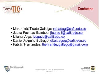 Demanda de formación para los docentes.