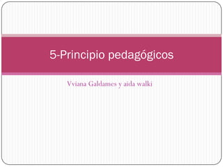 5-Principio pedagógicos

   Vviana Galdames y aida walki
 