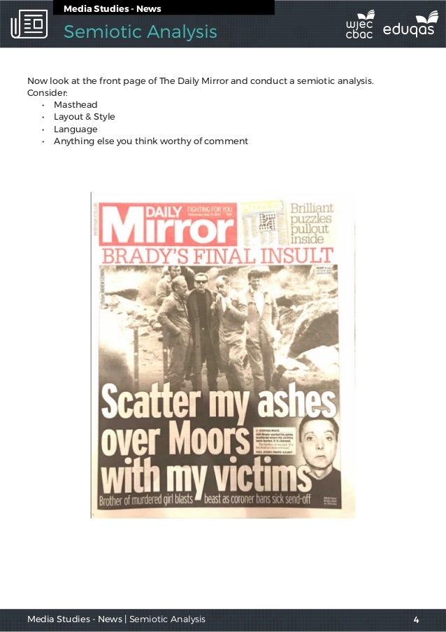 A semiotic analysis of a newspaper story essay 08 picture