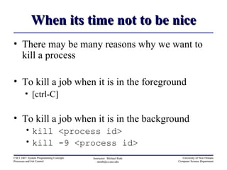Processes And Job Control | PPT
