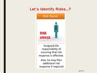 02/21/18
Let’s Identify Risks…?
 