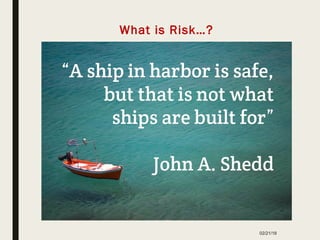 02/21/18
What is Risk…?
 