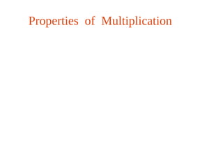 Properties of Multiplication
 