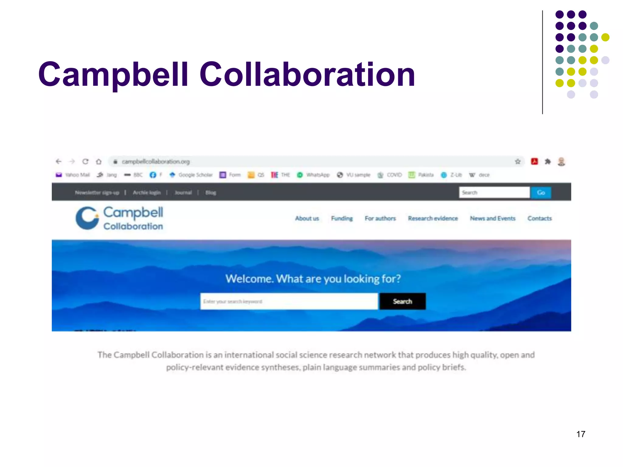 Campbell Collaboration
17