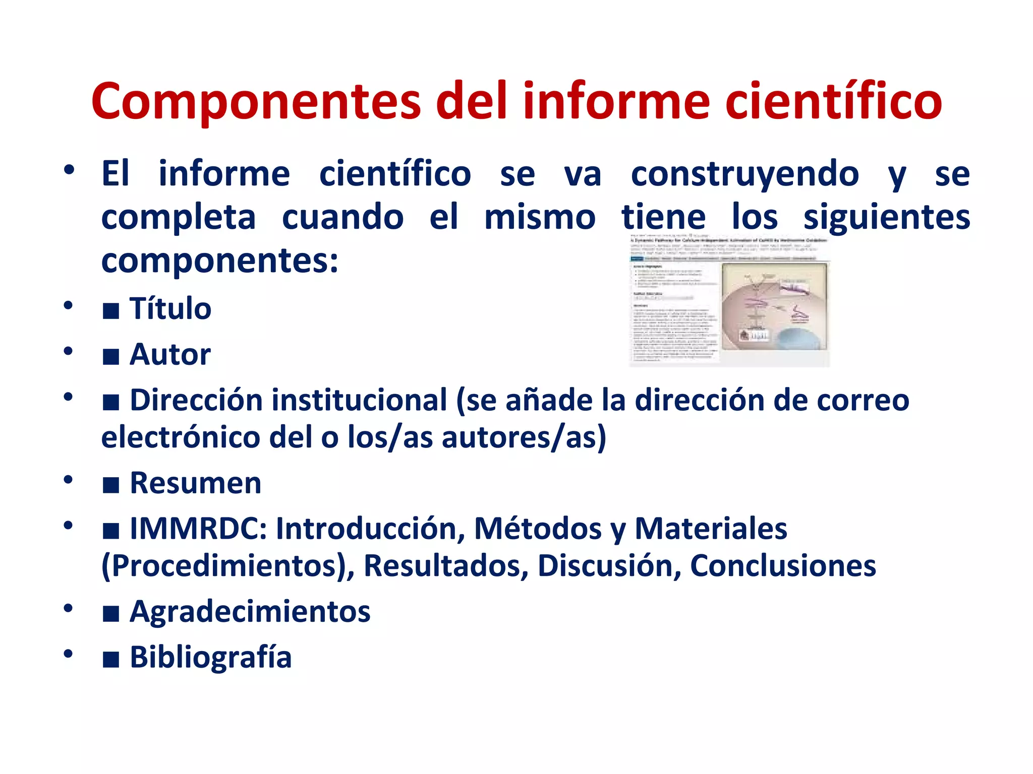 5. que es un informe cientifico y para | PPT