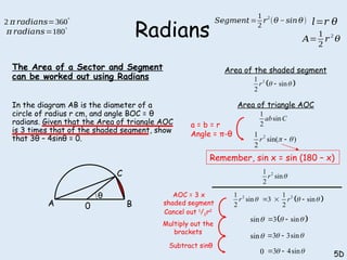 PURE MATH AS LEVEL Radians EXPLAINED IN DETAIL | PPTX