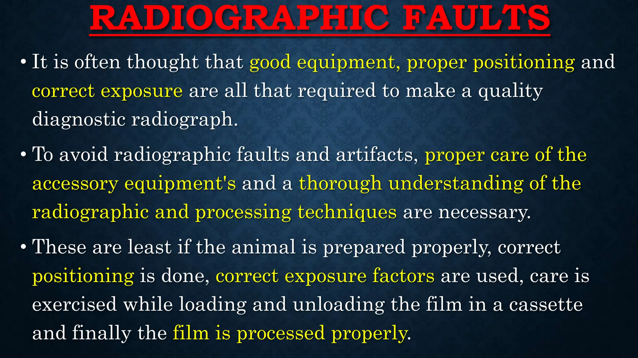 Radiographic Artifacts in Diagnostic Imaging Techniques | PPTX