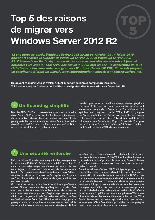 5 Bonnes Raisons De Migrer Vers Windows Server 2012