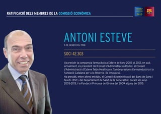 RATIFICACIÓ DELS MEMBRES DE LA comissió econòmica
 