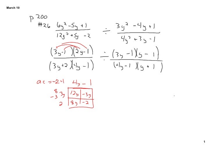 5 Rational Expressions Long Division Mar 10