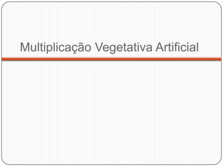 Multiplicação Vegetativa Artificial
 