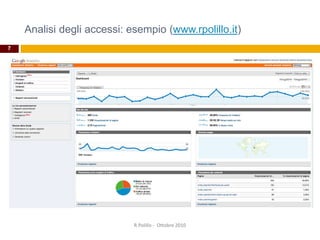 Analisi degli accessi: esempio (www.rpolillo.it)
R.Polillo - Ottobre 2010
7
 