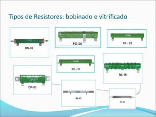 Tipos de Resistores: bobinado e vitrificado
 