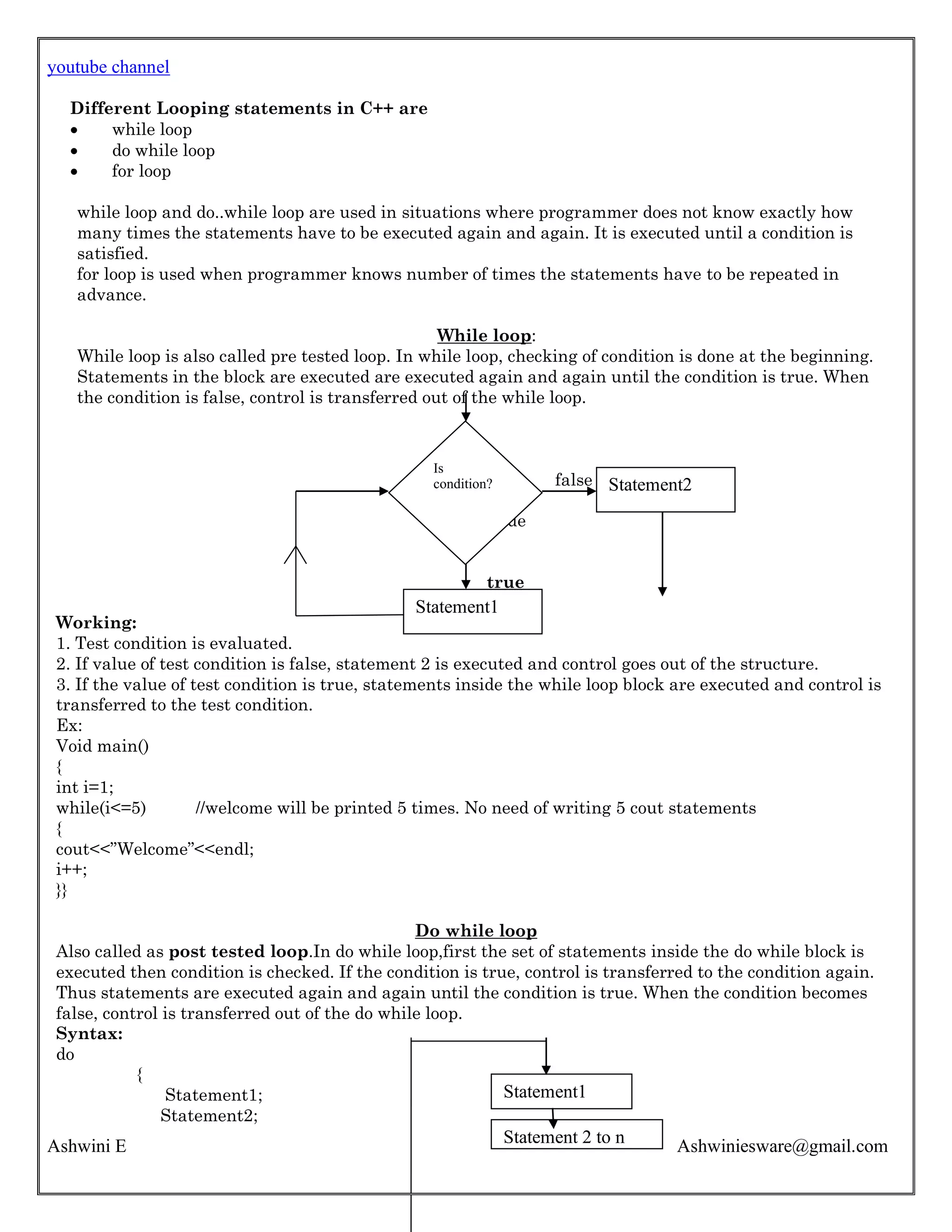 2nd PUC Computer science chapter 5 review of c++ | PDF