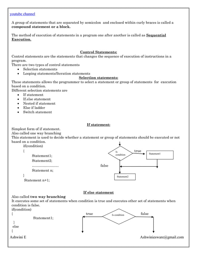 2nd PUC Computer science chapter 5 review of c++ | PDF