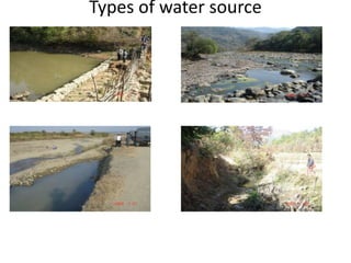 Types of water source
 