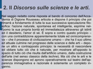 4. La polemica con i  philosophes : Rousseau e l'Illuminismo. 