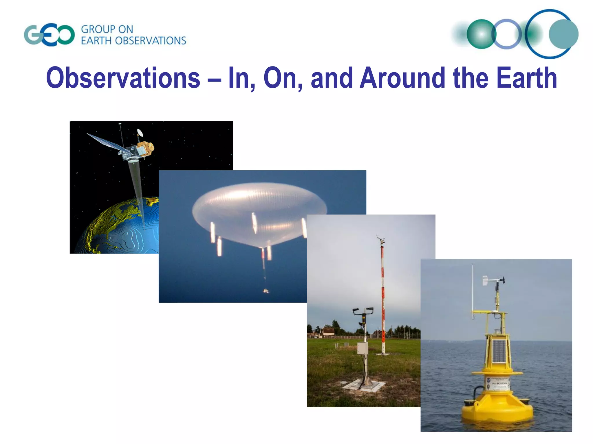 Observations – In, On, and Around the Earth
 
