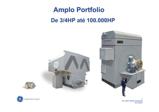 Amplo Portfolio
De 3/4HP até 100.000HP




                                                 2
                         GE LatAm Metals Workshop
                                         6/11/2012
 