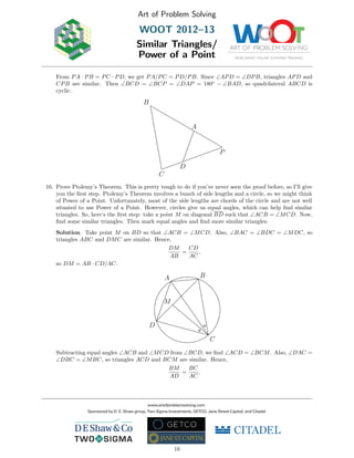 5 similar+triangles%26 power+of+a+point+%28solutions%29 | PDF