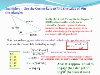 Cos Rule Math sine and cosine rule | PPTX