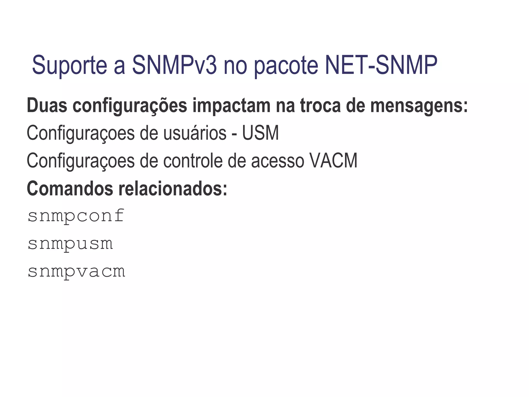 Formato da Mensagem SNMPv3 