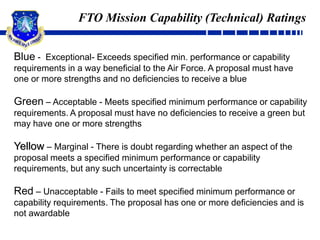 Evaluation Factors &Subfactors
