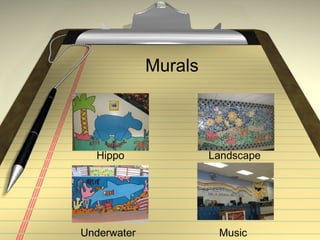 Murals Hippo Underwater Landscape Music