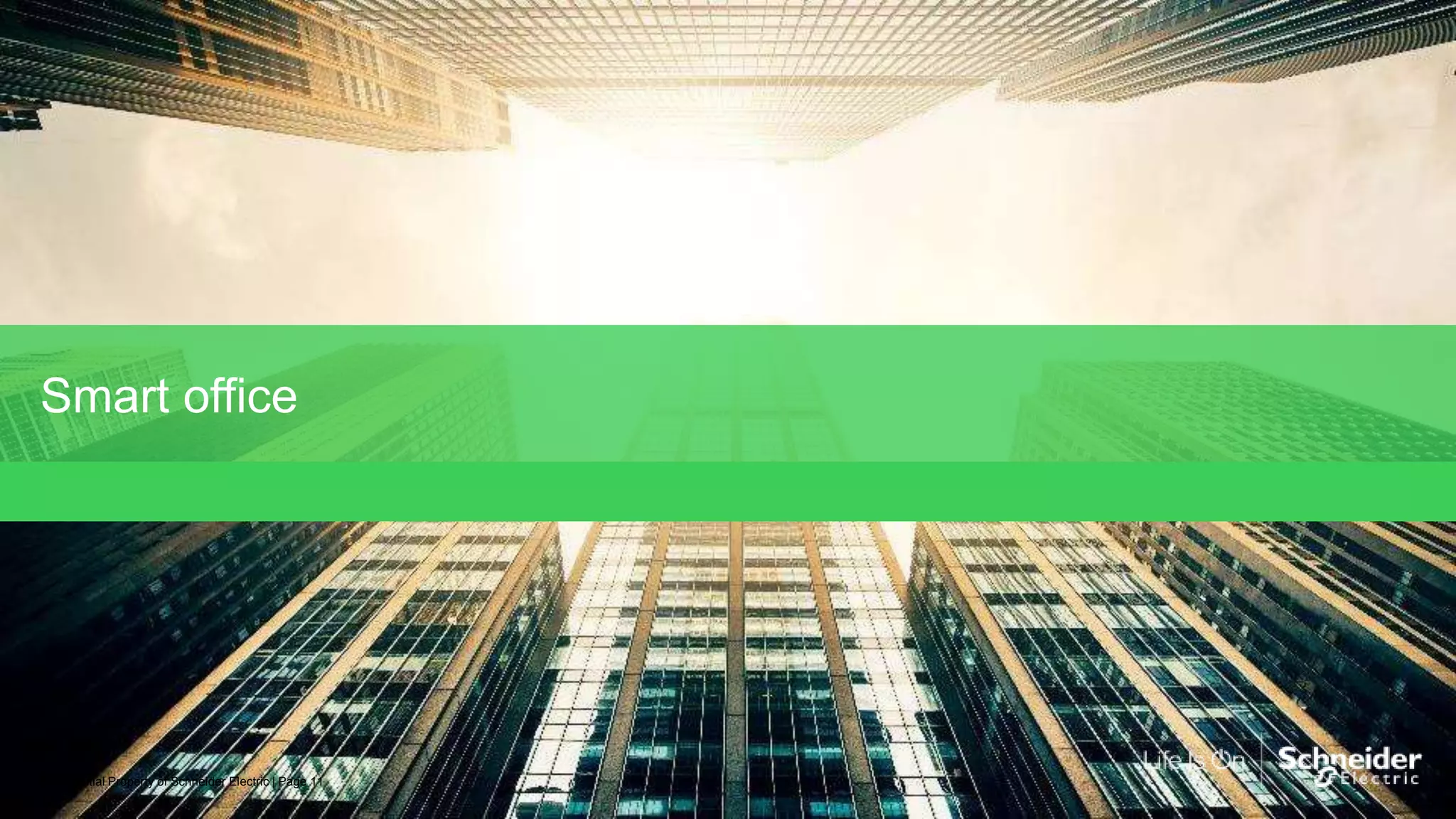 Smart office
Page 11Confidential Property of Schneider Electric |
 