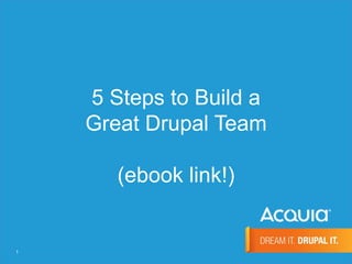 5 Steps to Build a
Great Drupal Team

(ebook link!)

1

 