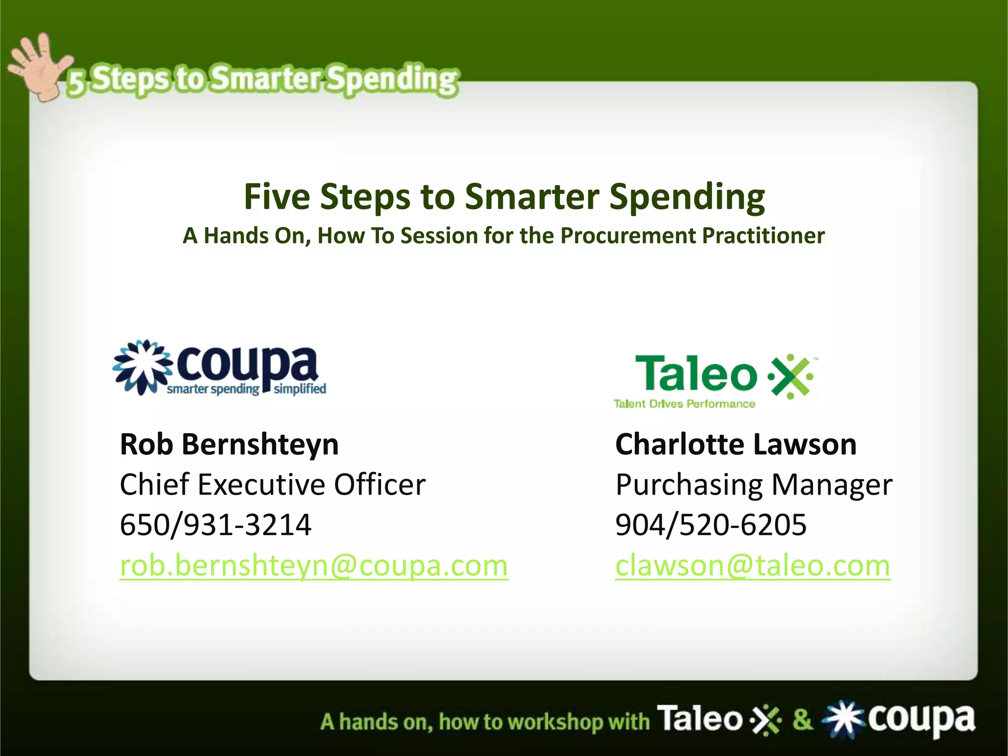 5 steps-to-smarter-spending | PPTX